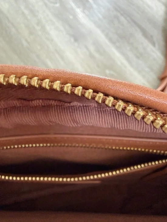 Quince Woven Leather Crossbody Bag in Cognac Brown - Picture 8 of 8